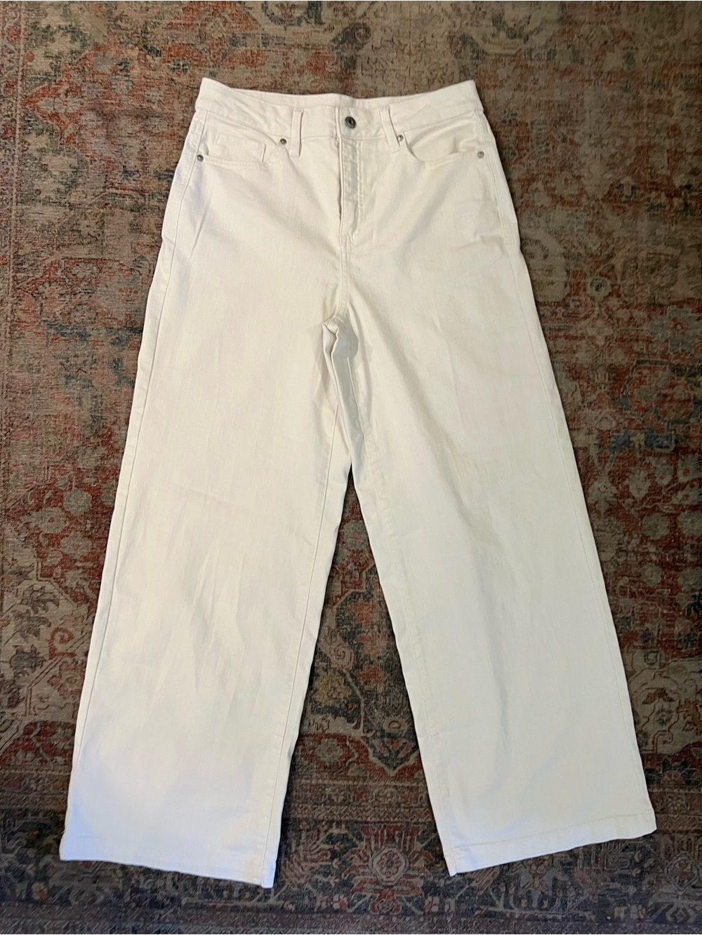 Style&Co NWOT 5 Pocket Wide Leg Jeans in White Women’s Size 12